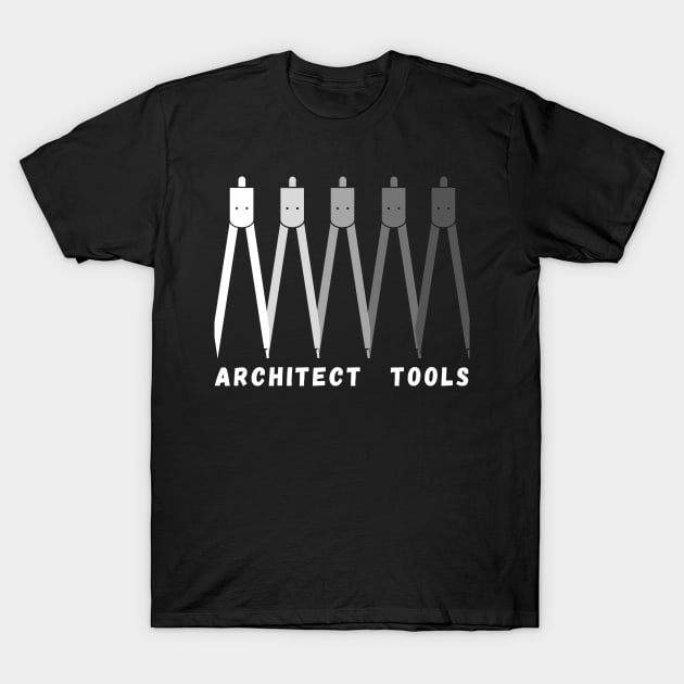 Architect Tools Monochromatic T-Shirt by SLGA Designs